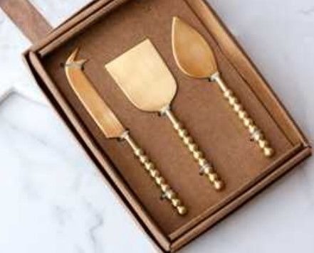 Gold Ball Cheese Knife Set