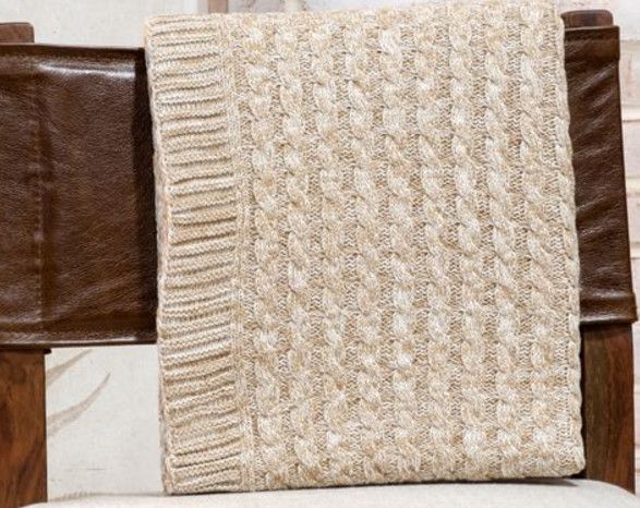 Latte Cable Throw (50x60)