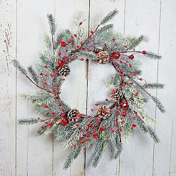 Pine with Red Bells Wreath