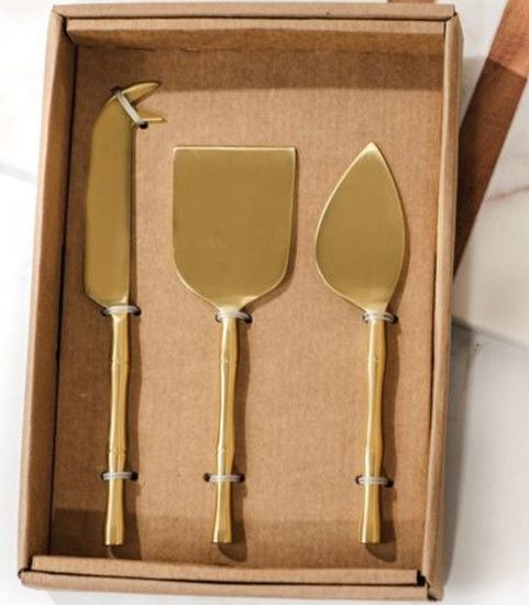 Gold Cheese Knife Set