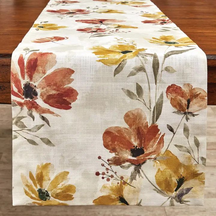 72&quot; Pheonix Floral Table Runner