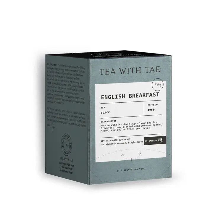 English Breakfast Tea Box (15 Wrapped Bags)