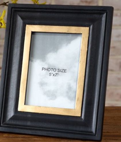 5x7 Gold and Black Photo Frame
