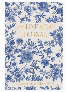 One Line a Day Journal Blue Delft