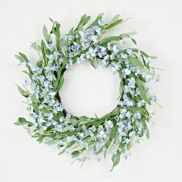 24&quot; Blue and Cream Wreath