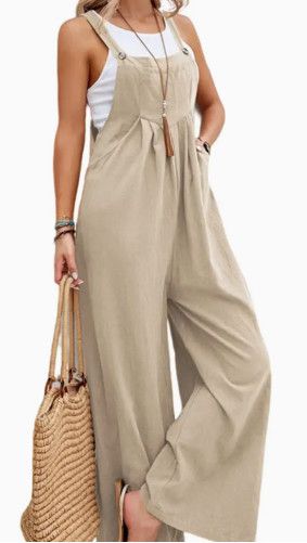 Khaki Casual Jumpsuit
