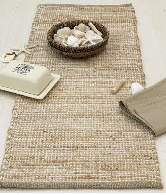 48&quot; Natural Jute Ivory Runner