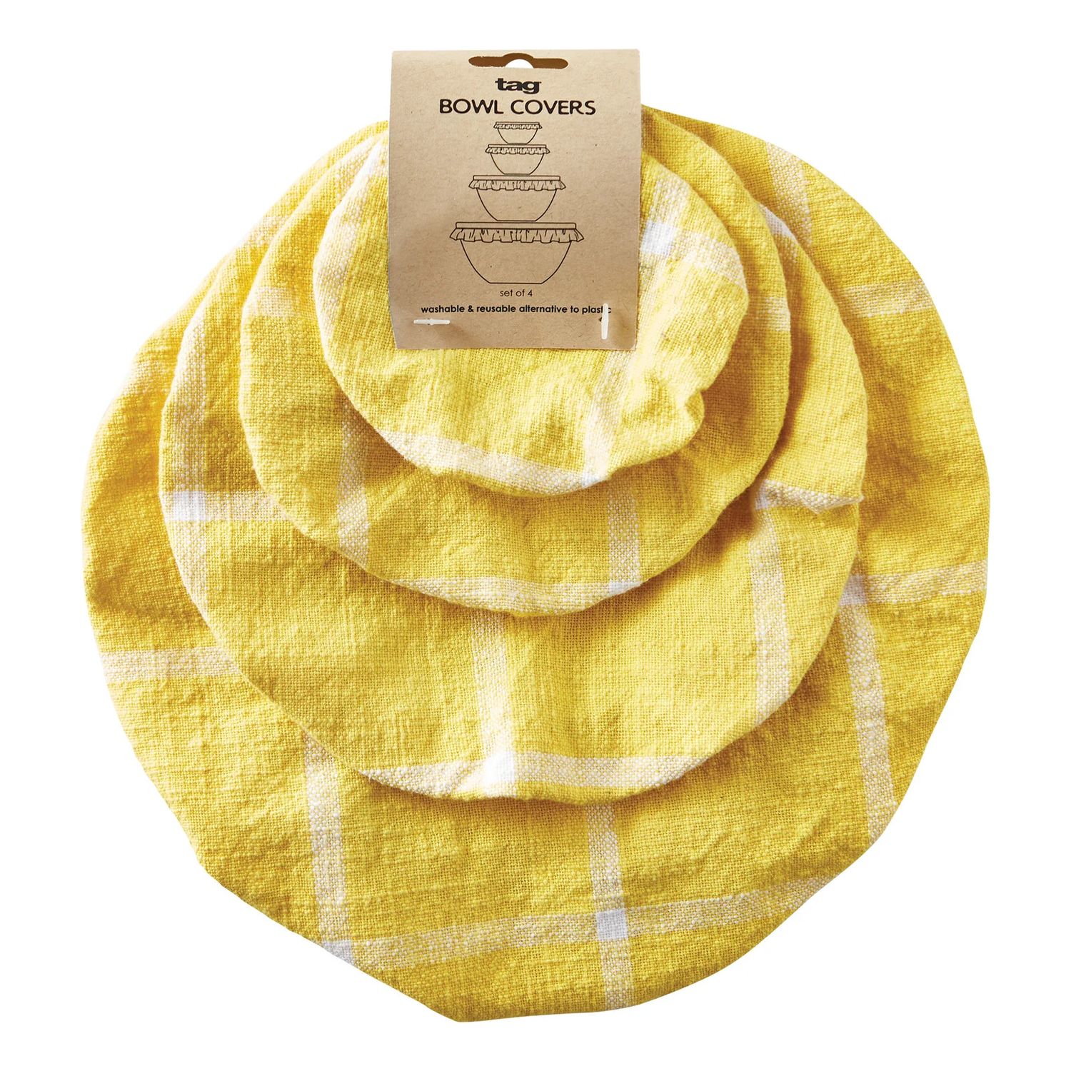 Classic Check Bowl Cover Set Of 4