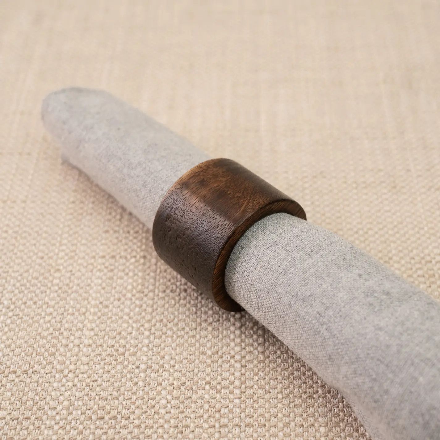Dark Wood Napkin Ring