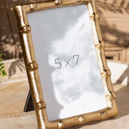 5x7 Gold Bamboo Frame