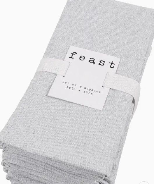 18&quot; Overbrook Chambray Napkin Gray