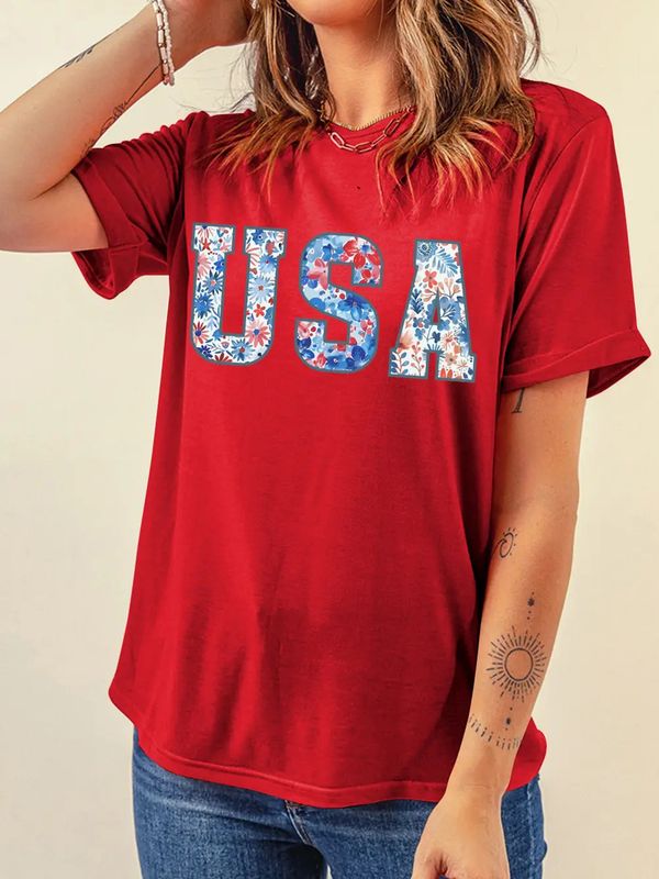 Floral USA Shirt