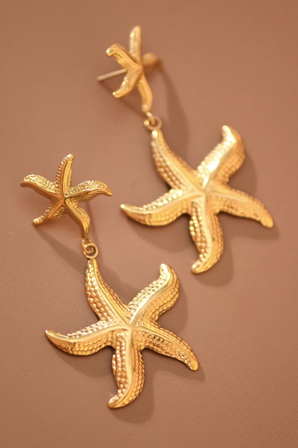 Starfish Earrings, 18K