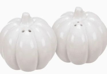 White Pumpkin Salt and Pepper Shaker Set