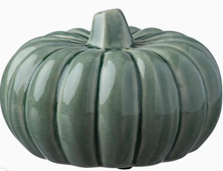 6x6 Green Ceramic Pumpkin