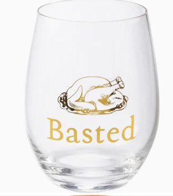 15oz. Stemless Basted Wine Glass