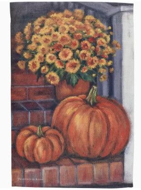 12x18 Porch Steps and Flowers Garden Flag