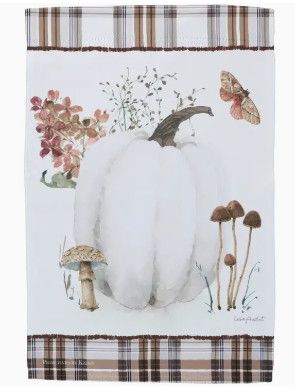 12x18 White Pumpkin Garden Flag