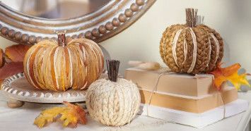 Woven Rattan Pumpkin Set