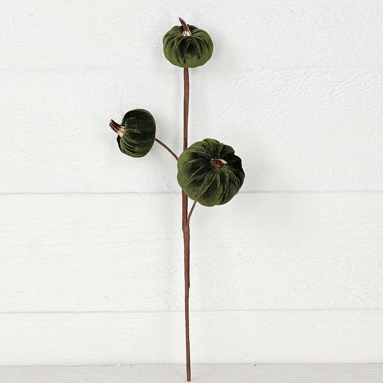 Green Velvet Pumpkin Pick
