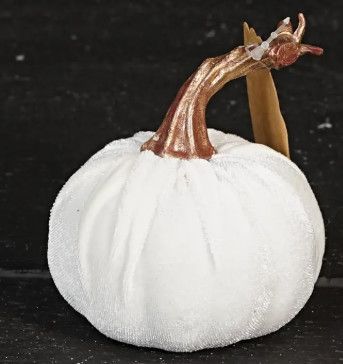 4&quot; Cream Velvet Pumpkin