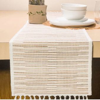 72&quot; Tulum Natural and White Runner