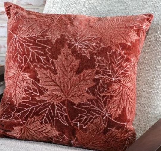 18x18 Auburn Leaves Pillow