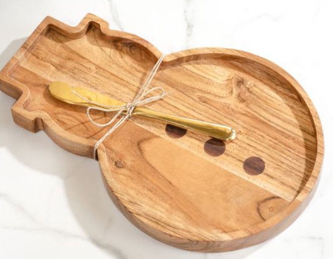 13&quot; Acacia Wood Server &amp; Spreader