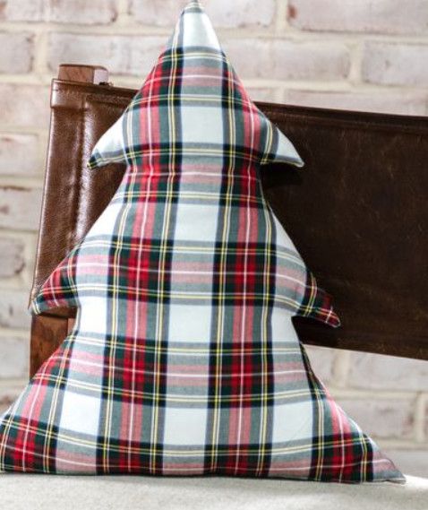 18&quot; Tartan Tree Pillow