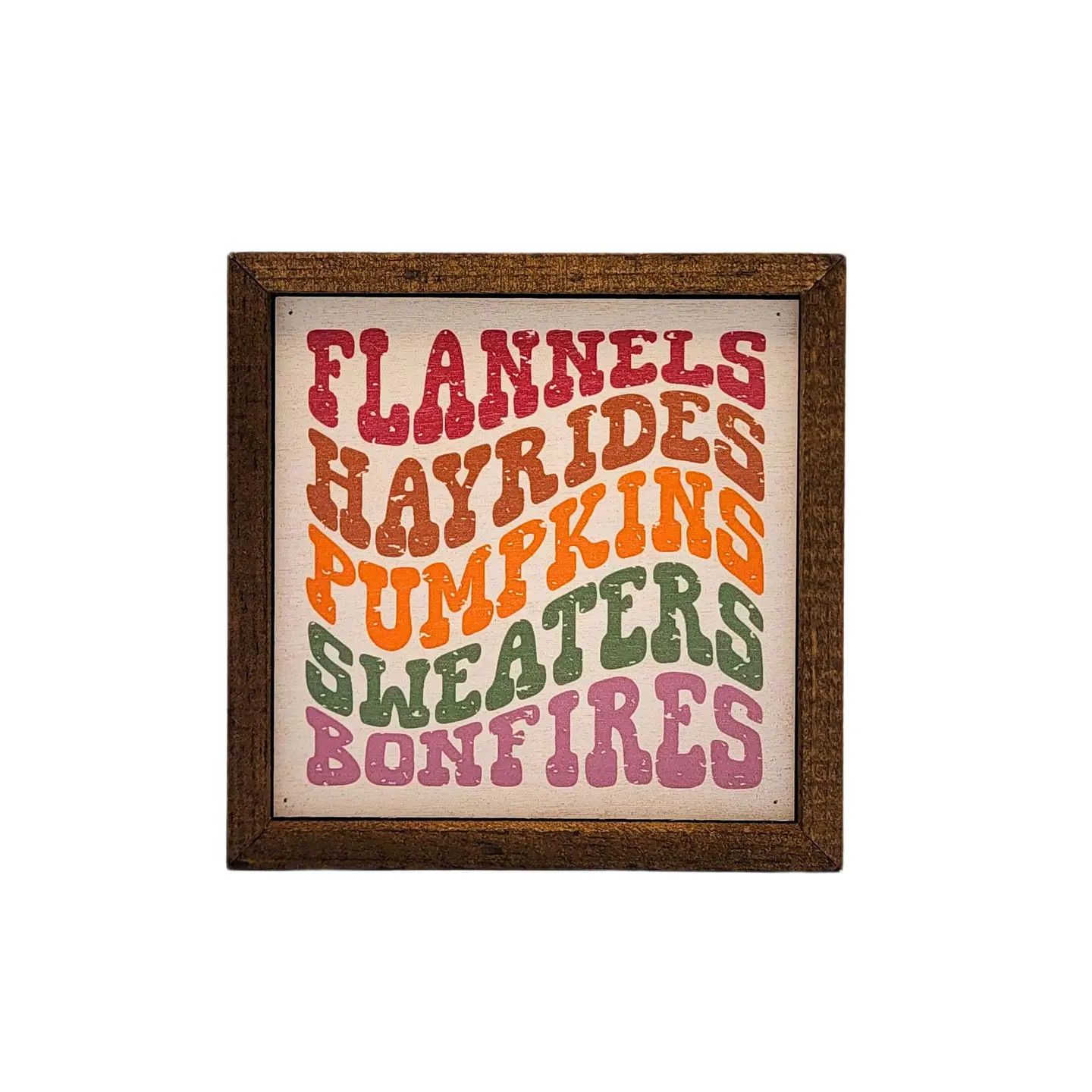 6x6 Flannels, Hayrides Sign
