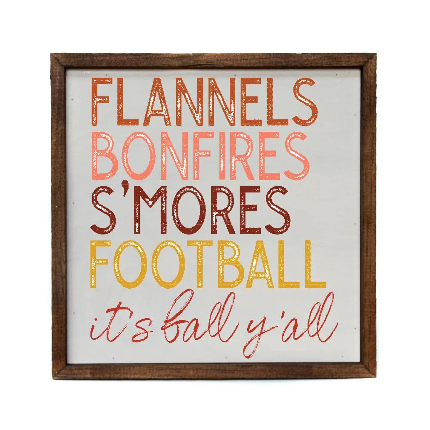 10x10 Football Y&#39;all Sign