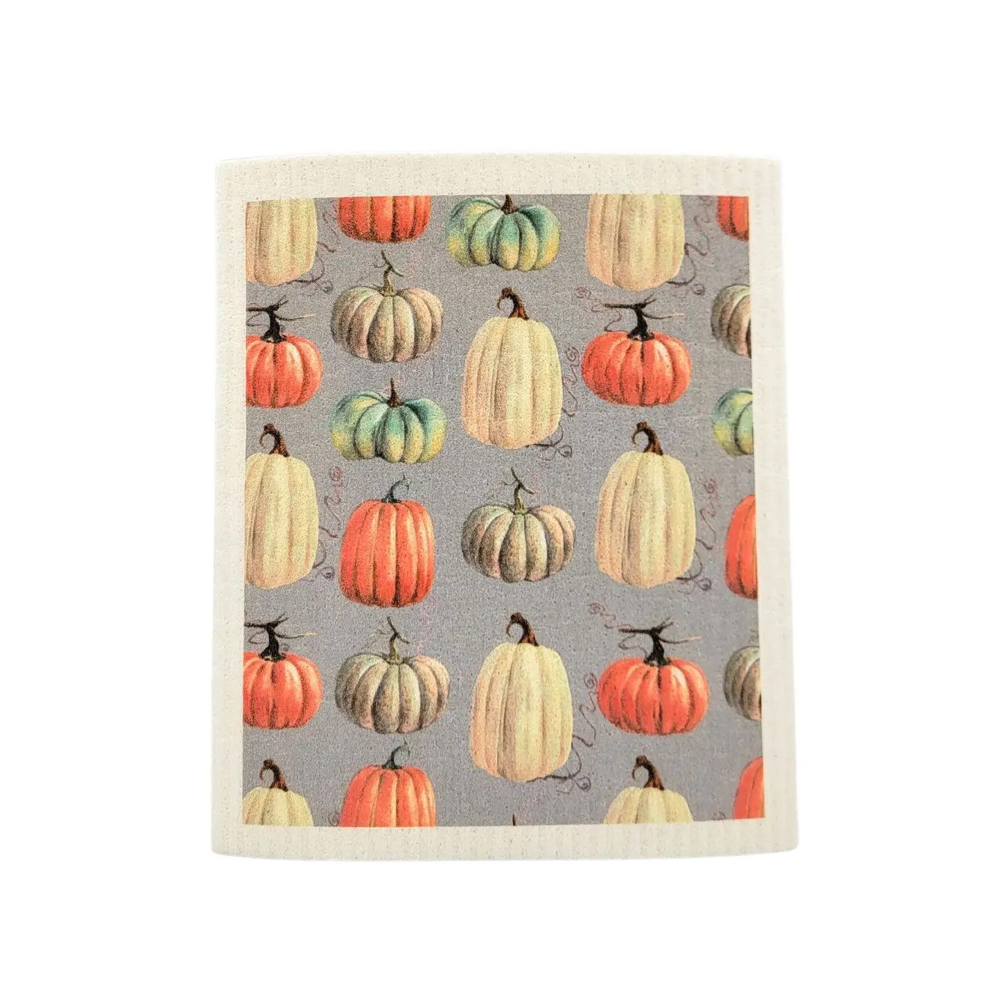 Pumpkin Pattern Swedish Dish Cloth