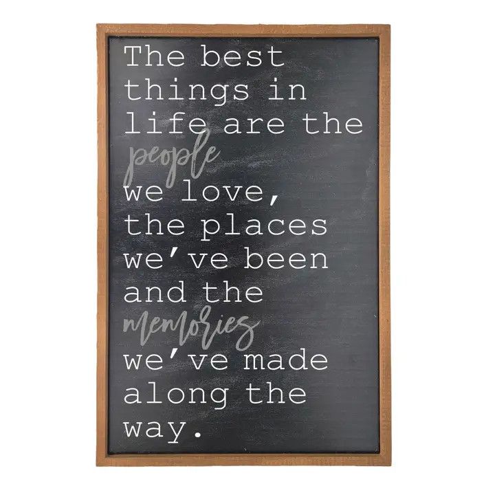 12x18 The Best Things In Life (Black)