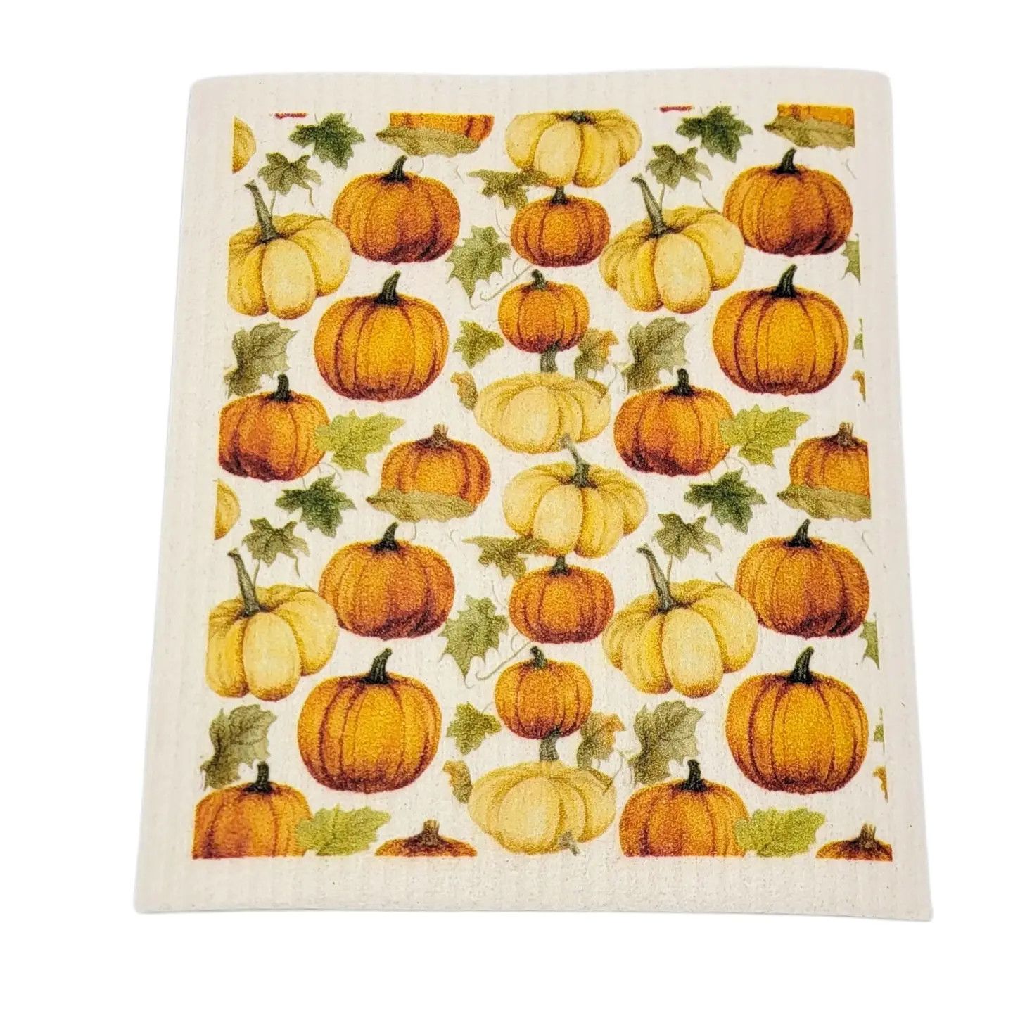 Fall Pumpkins Swedish Dish Cloth