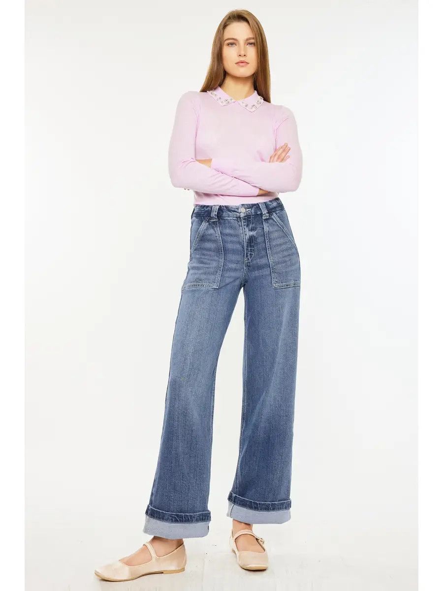 High Rise Wide Leg Jeans