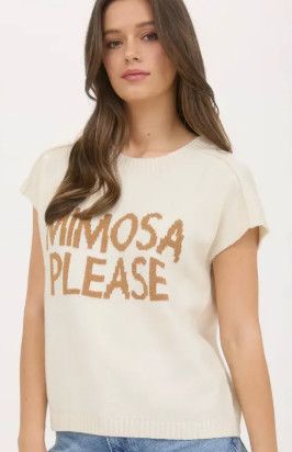 Mimosa Please Short Sleeve Sweater