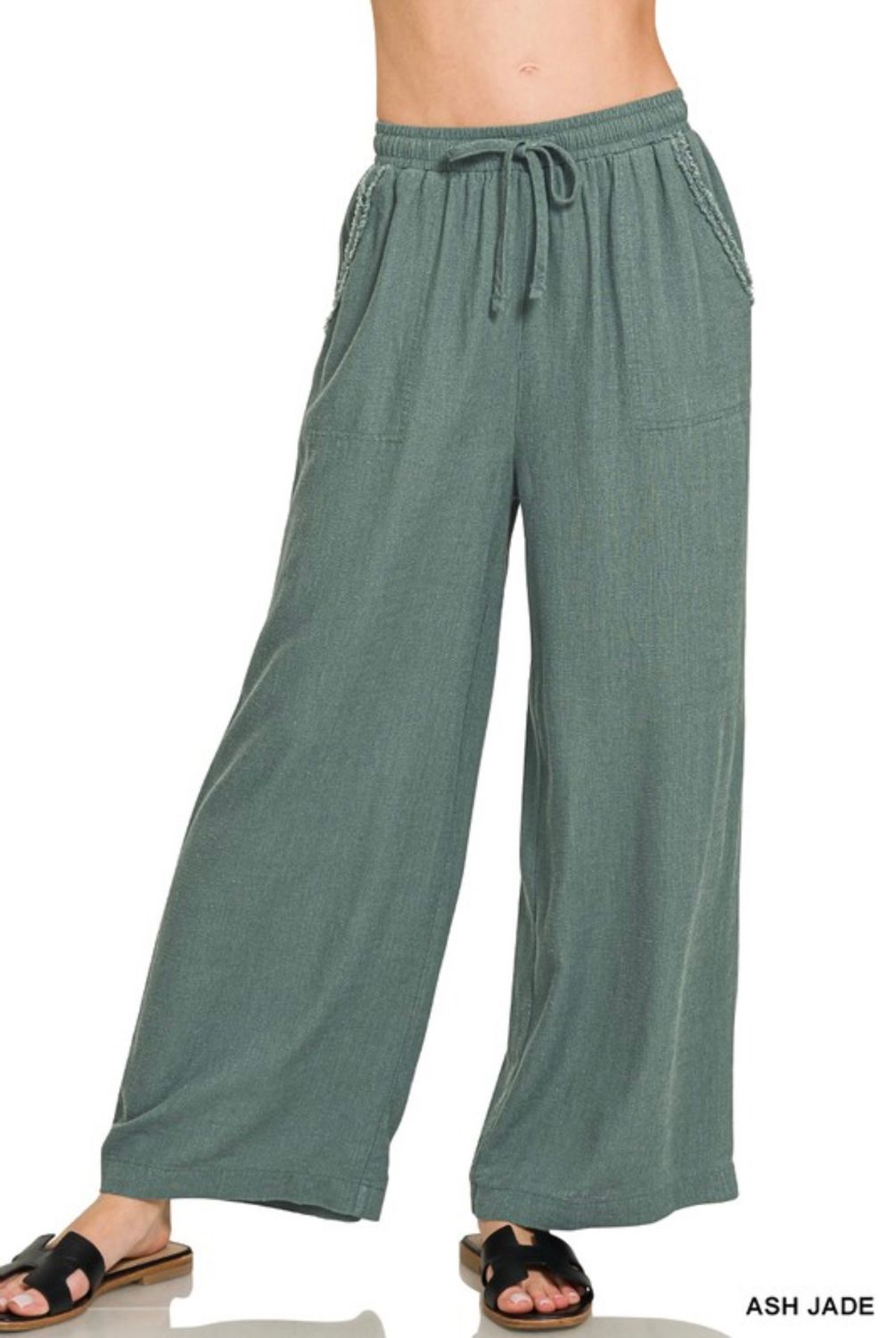 Blue Grey Wide Leg Pant