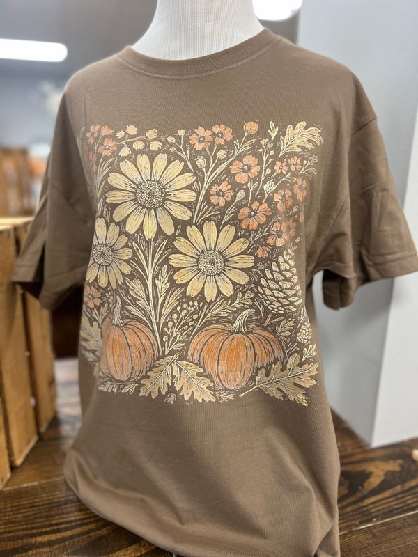 Fall Flowers Oversized Tee
