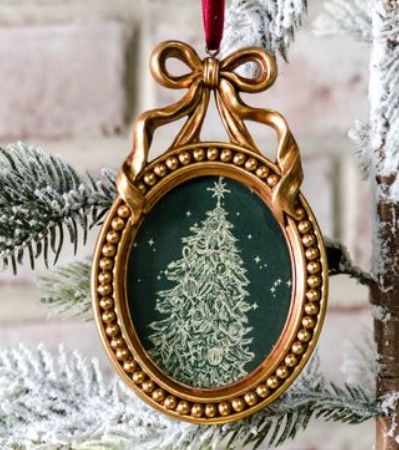 5&quot; Gold Oval Frame Ornament