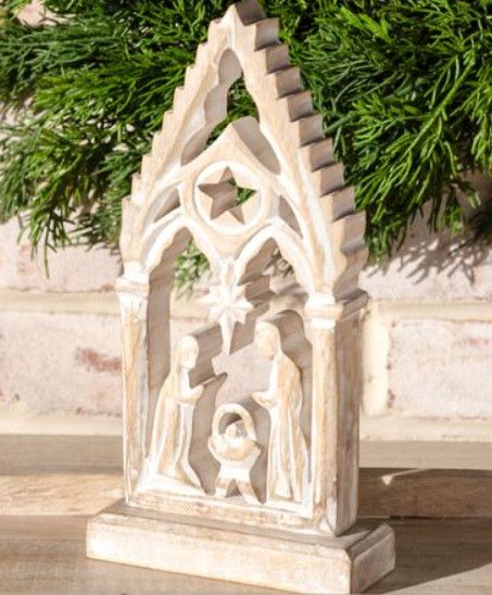 10&quot; Wood Nativity