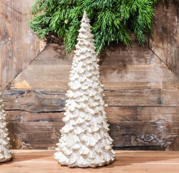 15&quot; Snowy Gold Tree