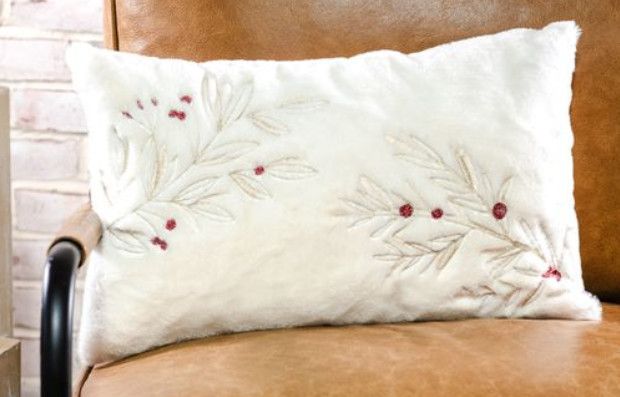 12&quot;x20&quot; Furry Holly Pillow