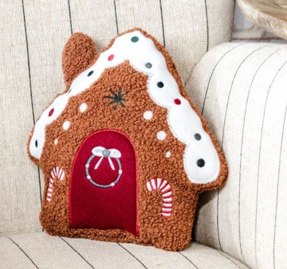 11&quot; Gingerbread House Pillow