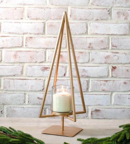 18&quot; Gold Tree Candle Stand