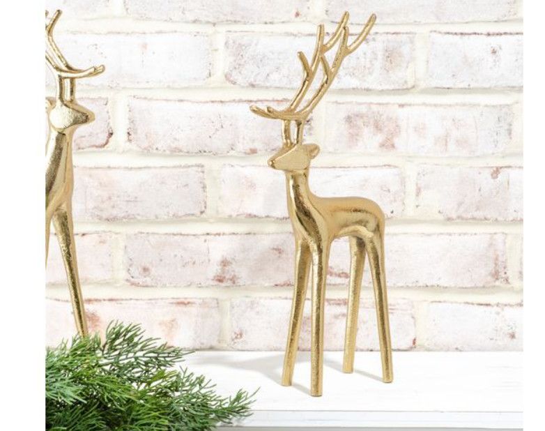 14&quot; Gold Modern Deer