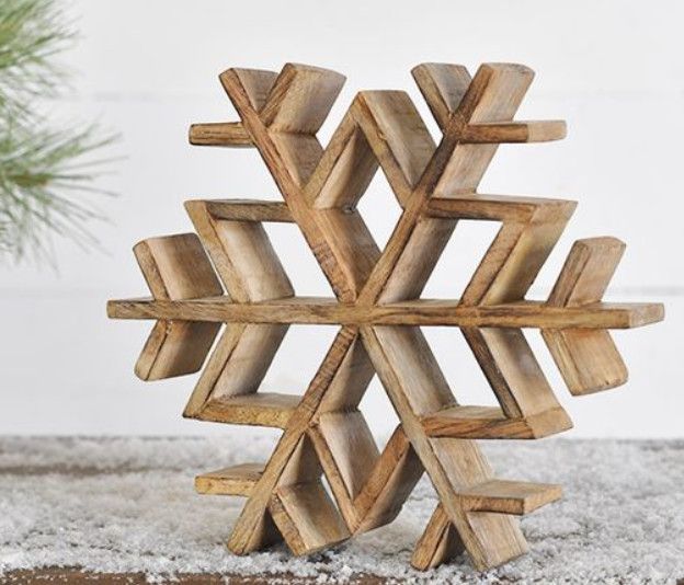 8&quot; Wood Snowflake