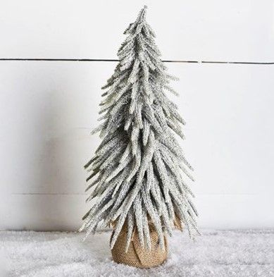 18" Frosted Tree in Burlap