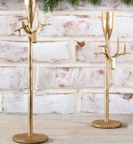 Gold Deer Candle Stands
