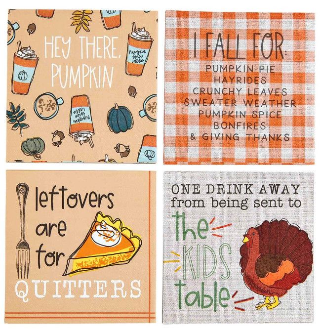 Thanksgiving Cocktail Napkins