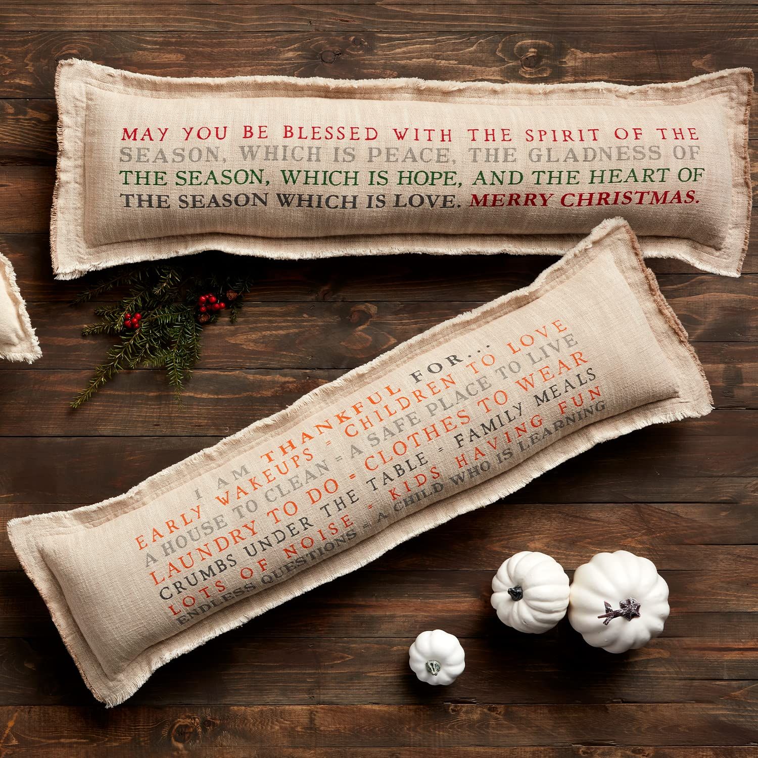 Reversible Long Pillow Fall/Christmas